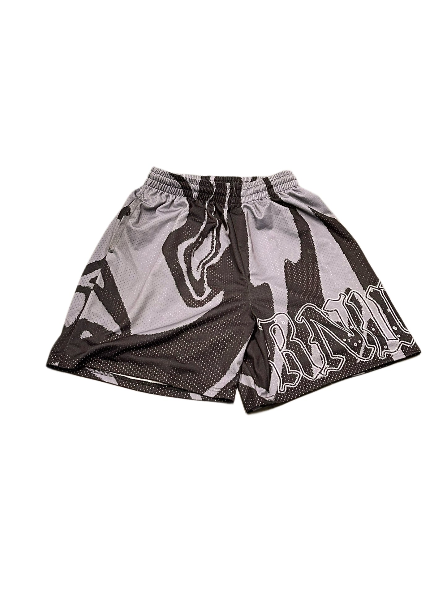 Grey Mesh Shorts