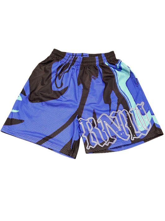 Blue Mesh Shorts