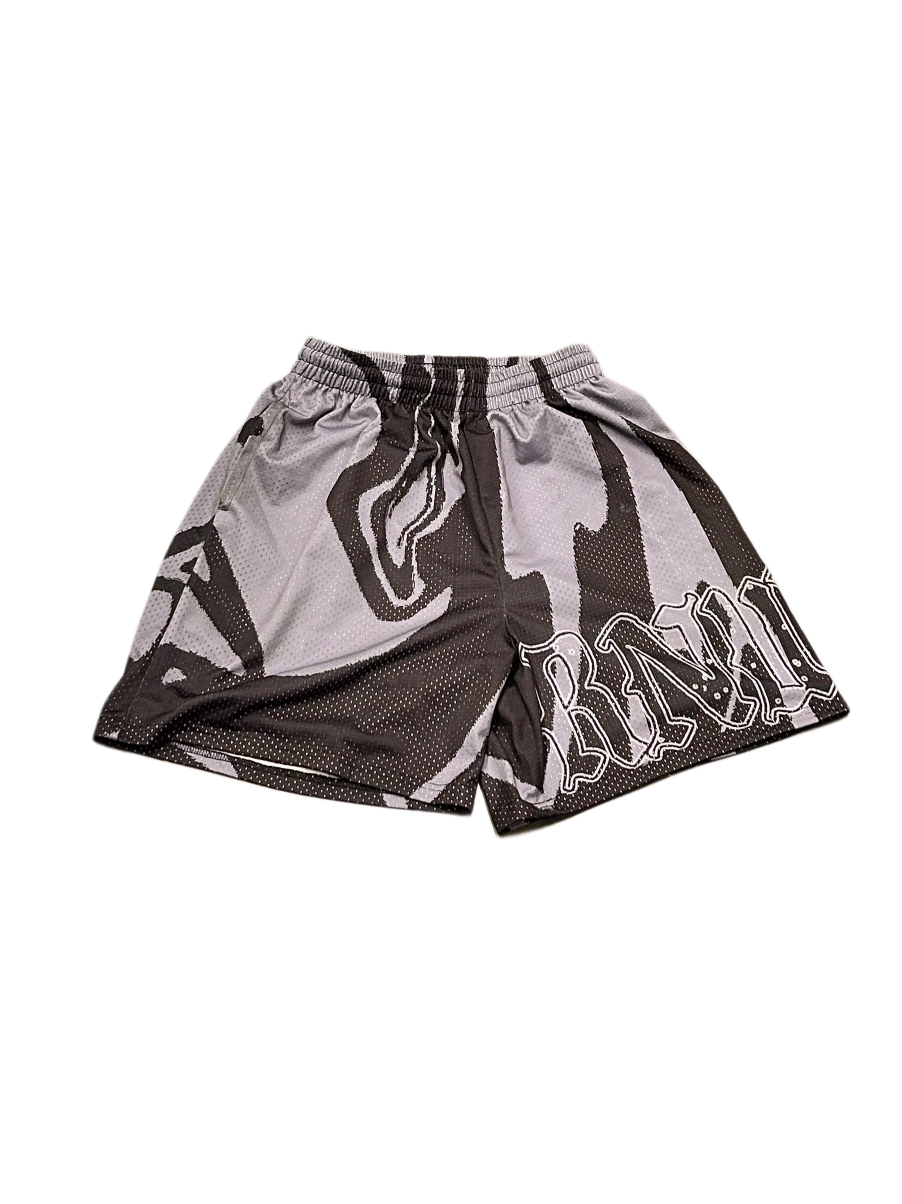 Grey Mesh Shorts