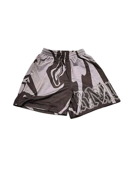 Grey Mesh Shorts