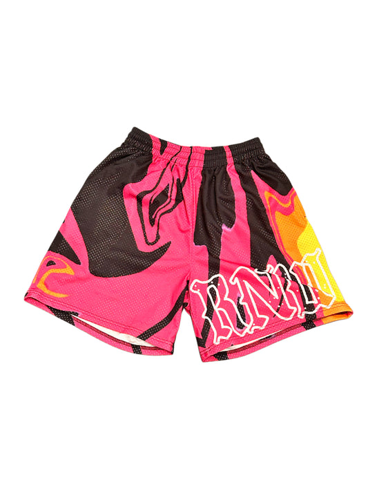 Pink Mesh Shorts