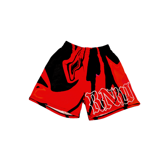 Red Mesh Shorts