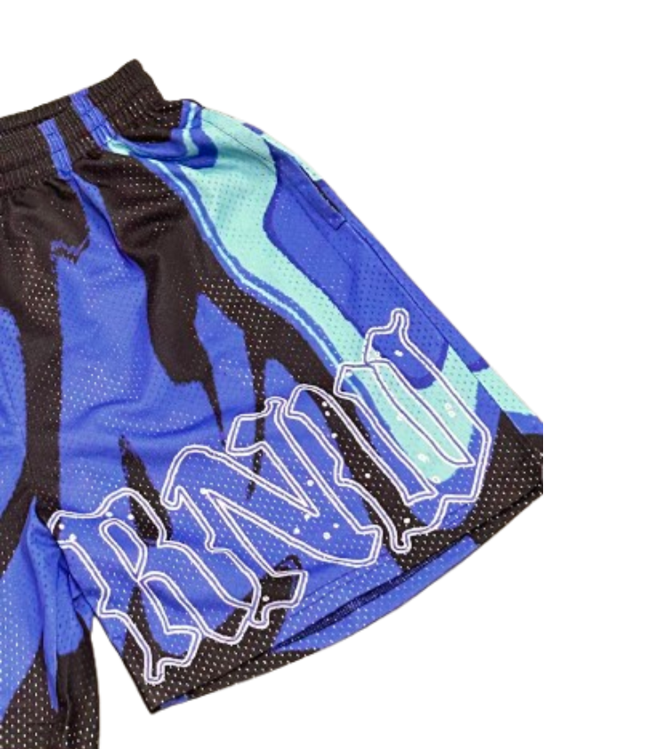 Blue Mesh Shorts