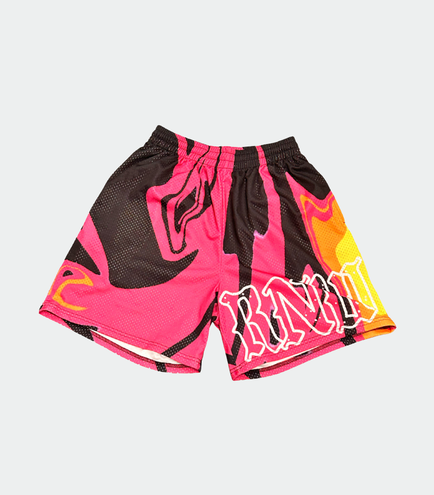 Pink Mesh Shorts