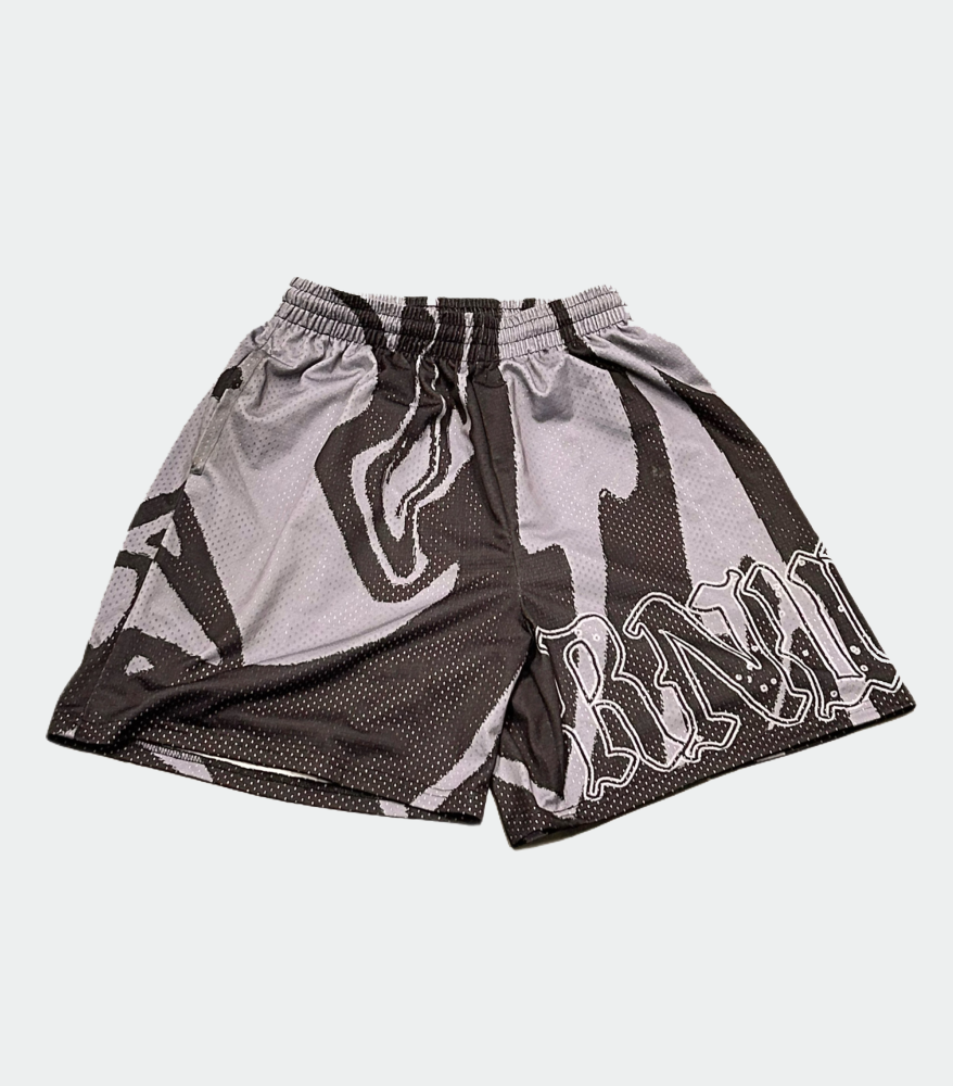 Grey Mesh Shorts