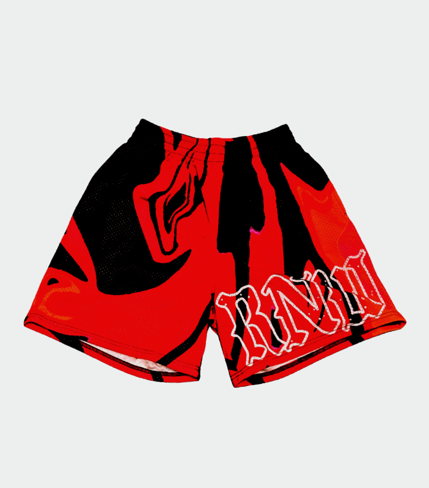 Red Mesh Shorts